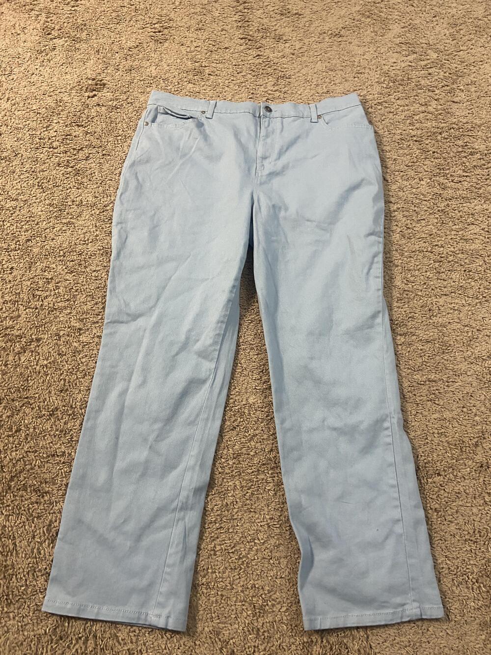 Gloria Vanderbilt Amanda Jeans Womens 18 Blue High Rise Straight Denim Pants